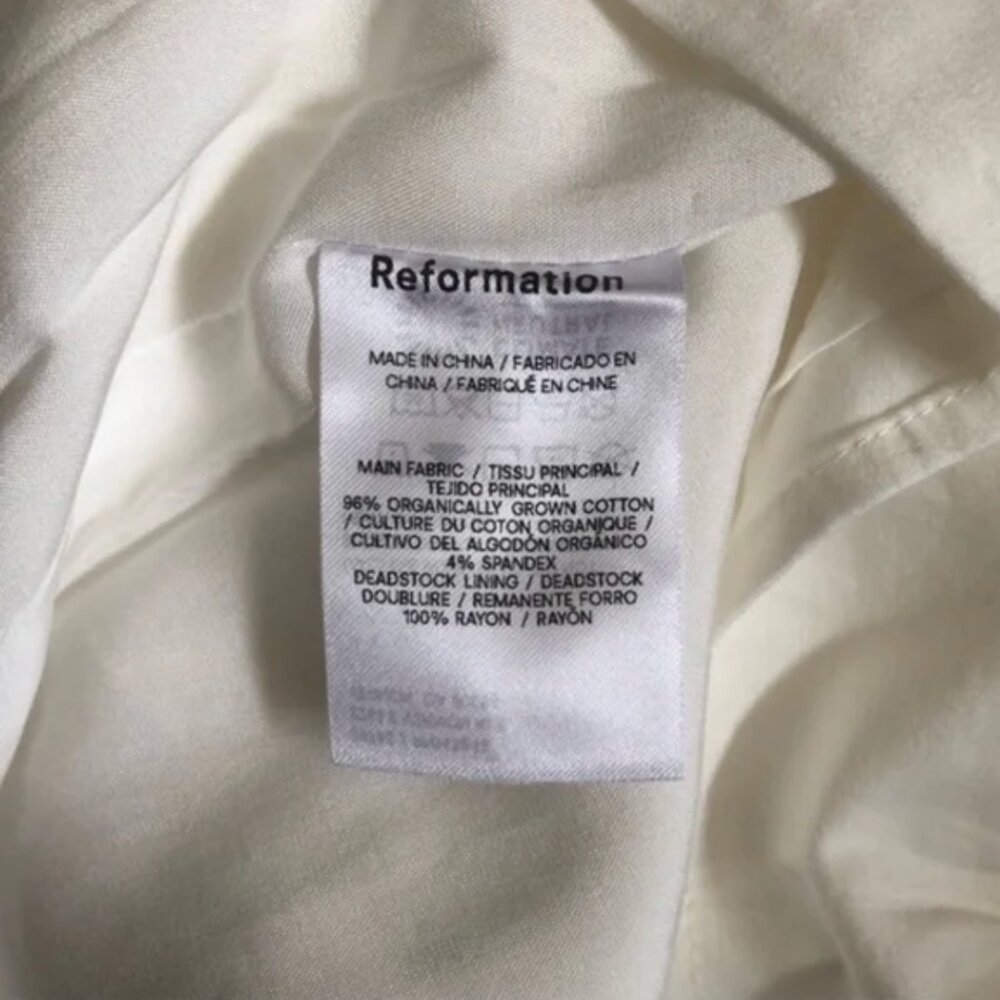 Reformation Alfred Cotton Midi Dress - White - Picture 6 of 6